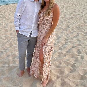 Hello Molly - Angel In The Mirror Maxi Dress- Mustard - Floral